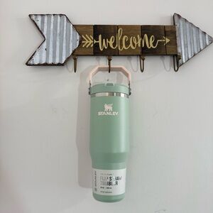 Stanley Mint Green Flip Straw Tumbler with Handle 30oz NWT